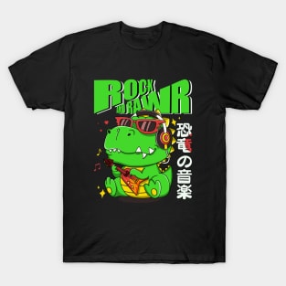 Rock & Rawr Kawaii Dinosaur T-Shirt